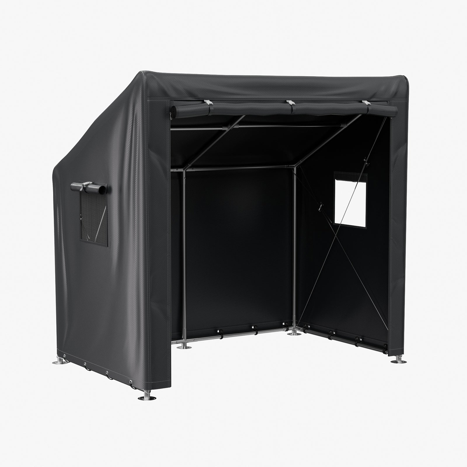 6 X 4ft Outdoor Garden Storage Shelter Bike Tent With Roll-up Zipper Door | Black