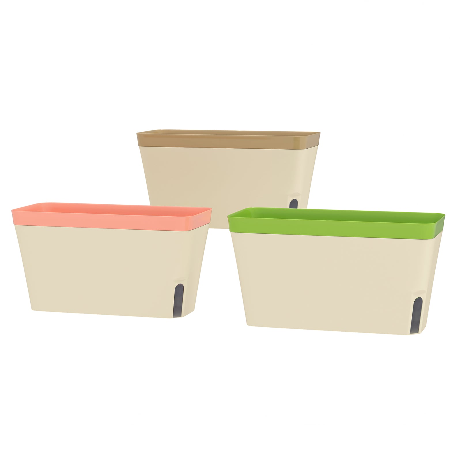 3 Pcs Self Watering Plant Pots W/ Visual Water Level Window