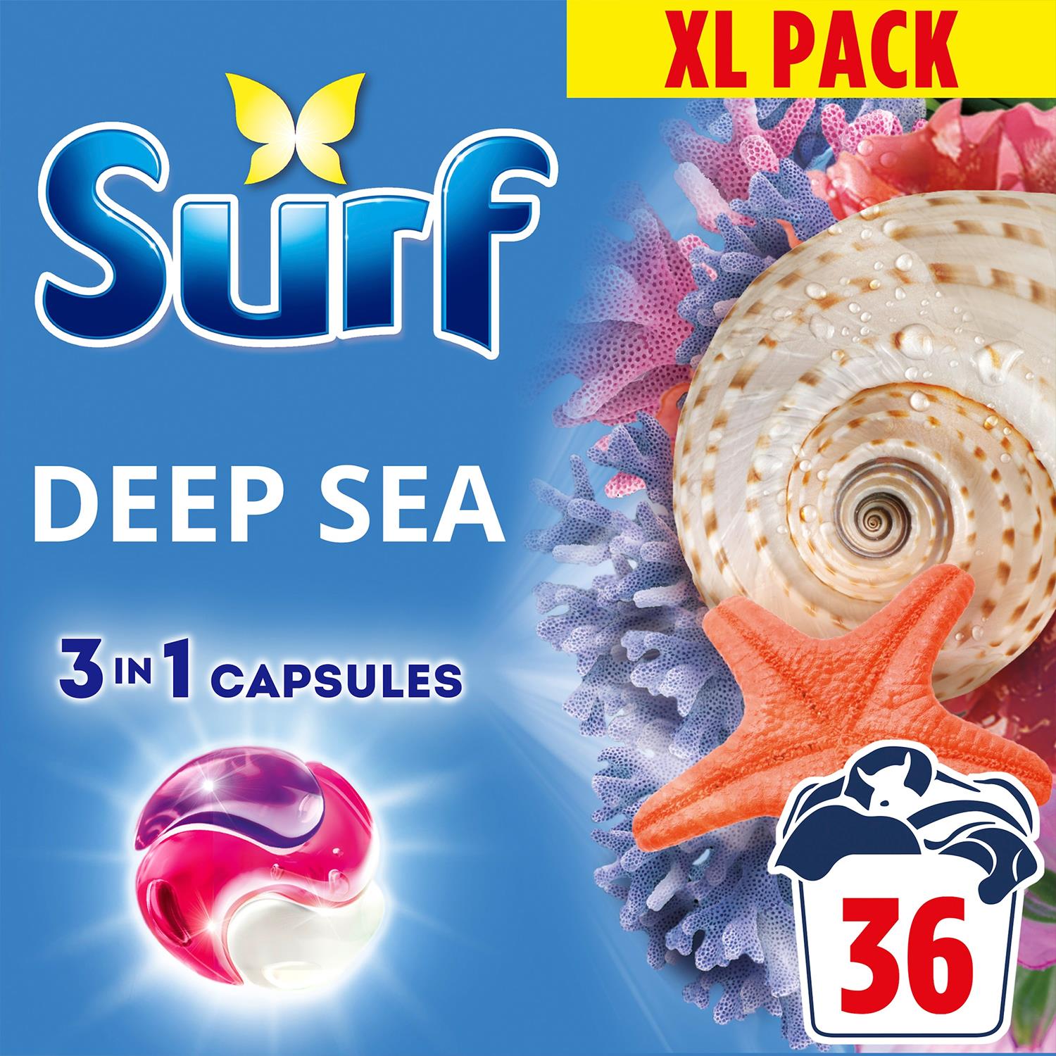 3 In 1 Laundry Washing Detergent Capsules Deep Sea | Set of 2