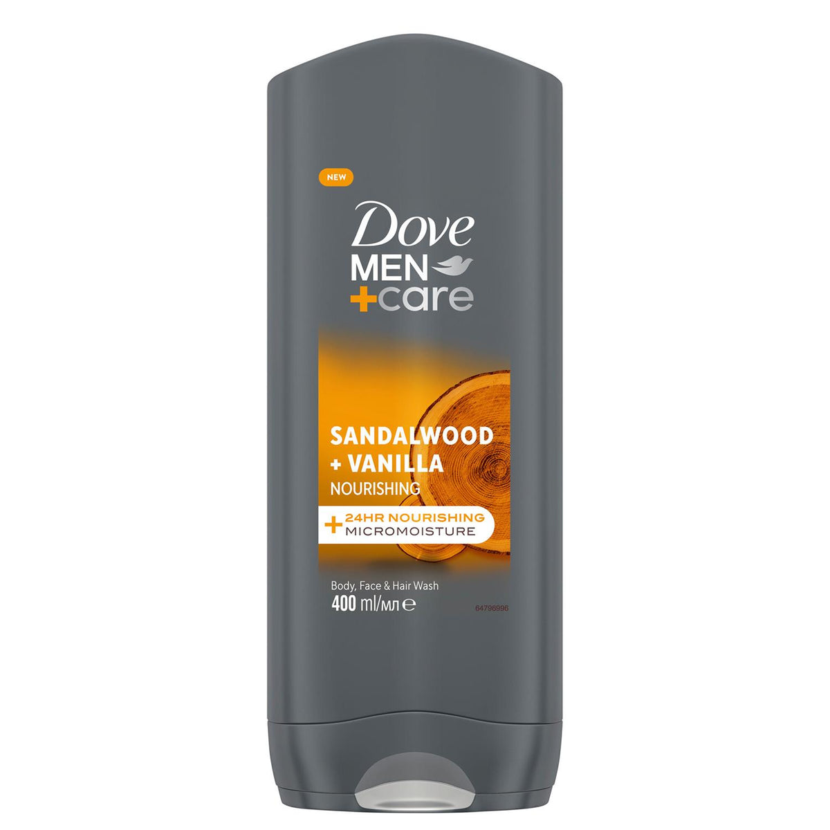 Men+care 3 In 1 Body, Face & Hair Wash Sandalwood + Vanilla 400ml, 3 Pack | Set of 3
