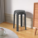 Set Of 10 Stackable Round Plastic Stools Lightweight Durable Seating