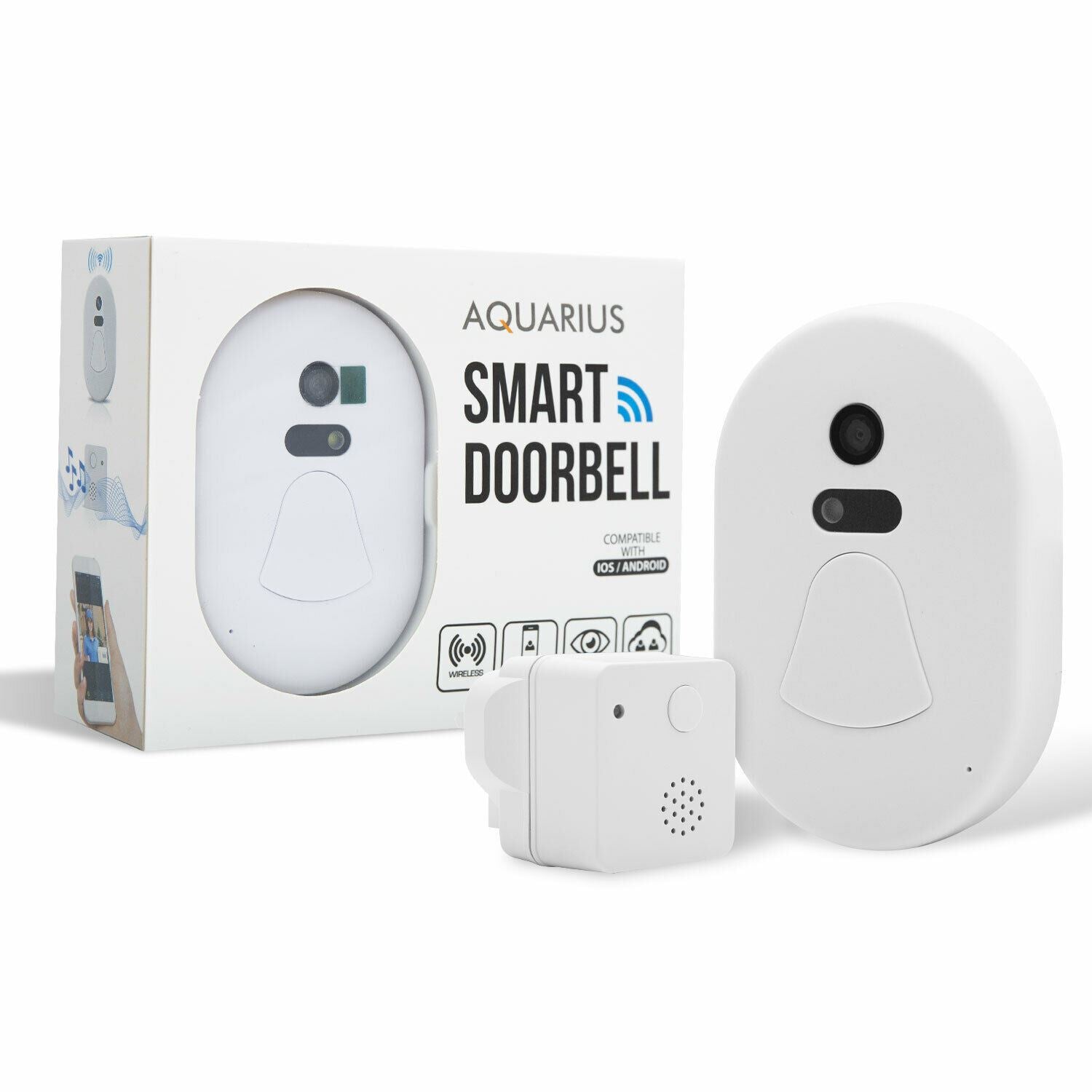 Wifi Wireless Smart Camera Doorbell | White