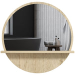 Round Mirror For Wall Makeup Mirror With Shelf | One Size | Natura