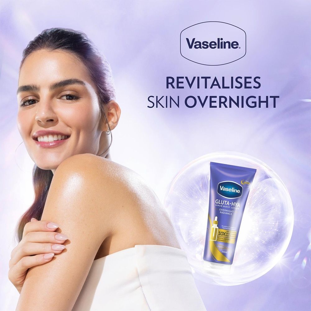Vaseline Gluta-hya Radiance Body Lotion Duo Dewy & Overnight 200ml Each