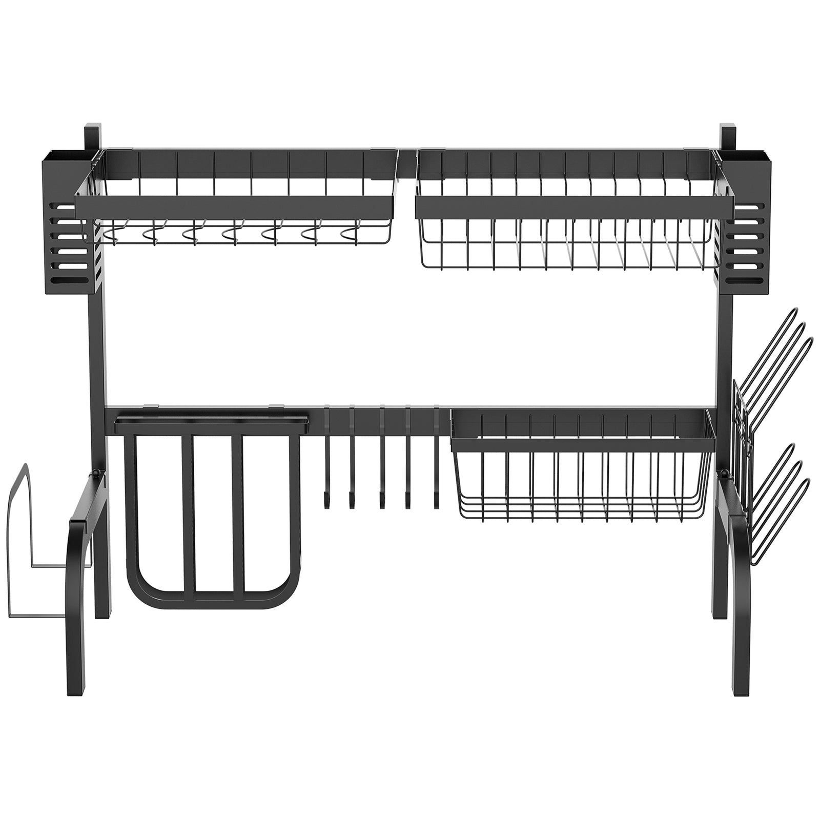 Over The Sink Dish Drainer Rack, Black