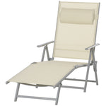 Sling Patio Reclining Chaise Lounge Garden Furniture Folding
