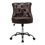 Mid-back Pu Leather Buttoned Swivel Office Chair