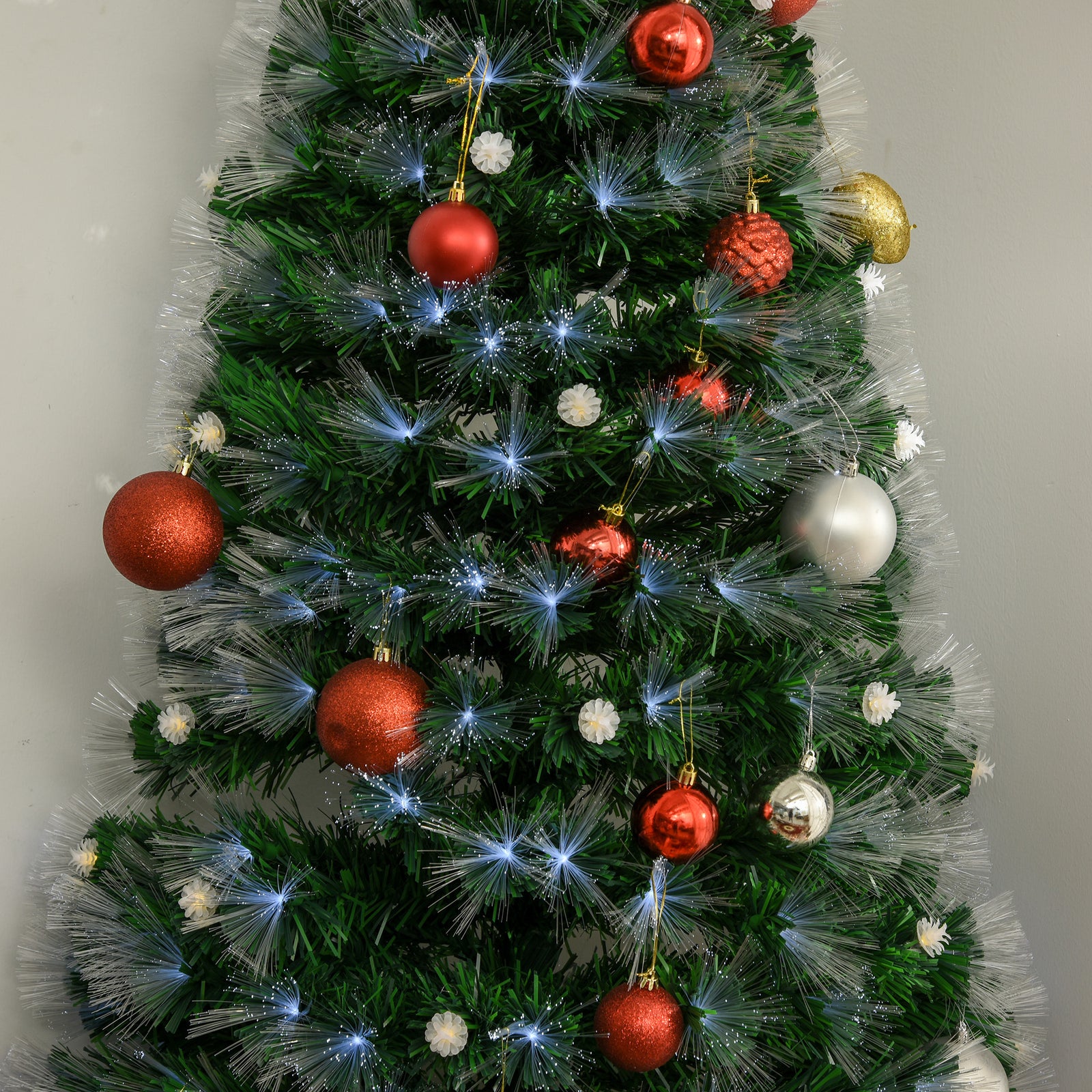 6ft White Light Artificial Christmas Tree W/ 230 Led Star Topper Tri-base | 6ft | Green
