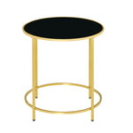 Round Side Table, Tempered Glass Top, Living Room
