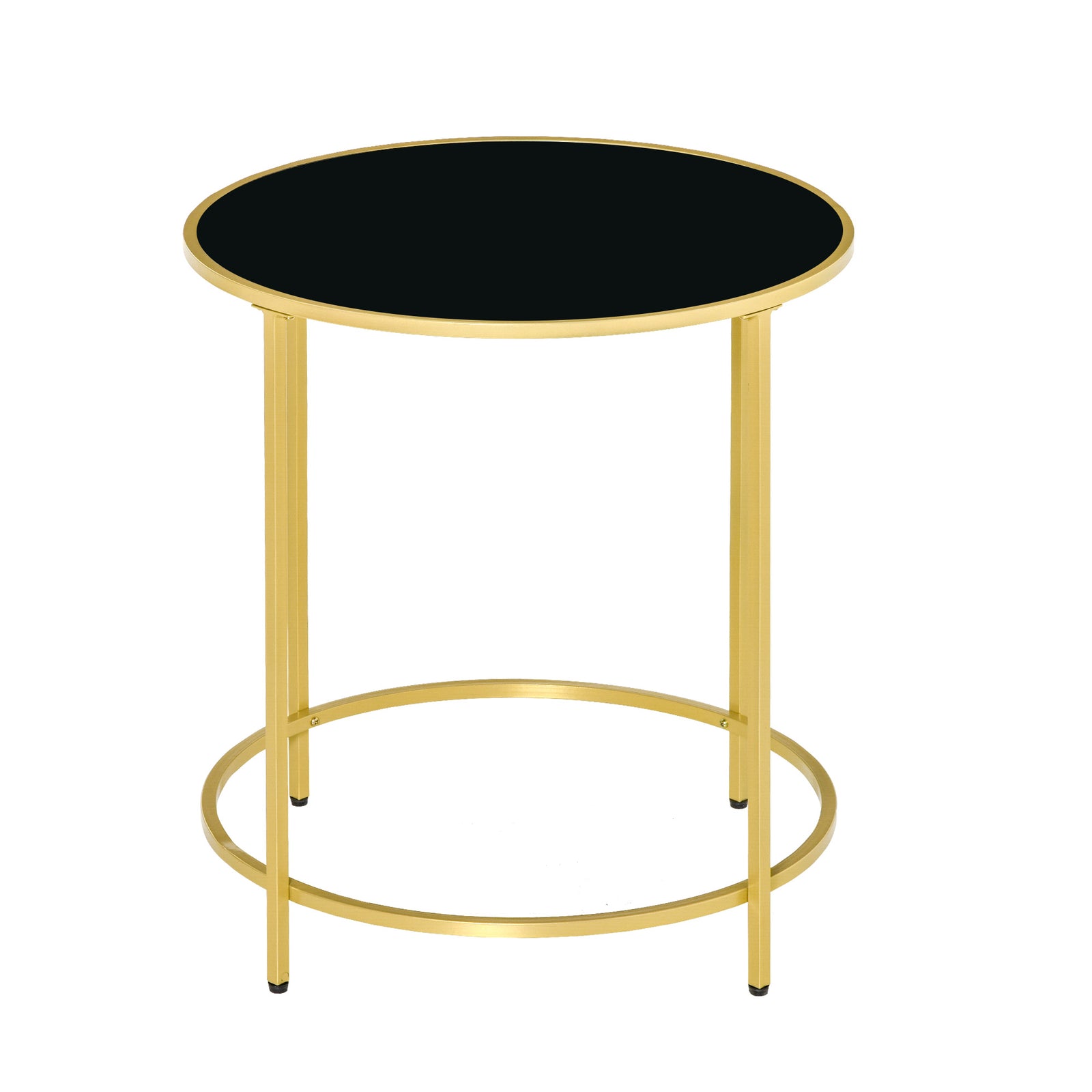 Round Side Table, Tempered Glass Top, Living Room