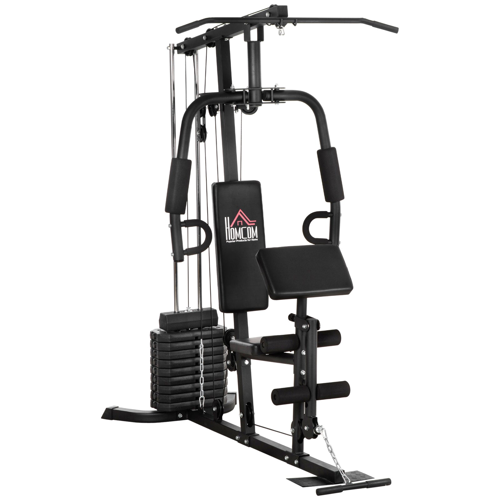 Multifunction Home Gym Machine With 45kg Weight Stack | Black