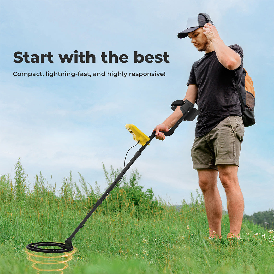 Deep Professional Metal Detector Hunt Treasure Gold Coins Waterproof | Black