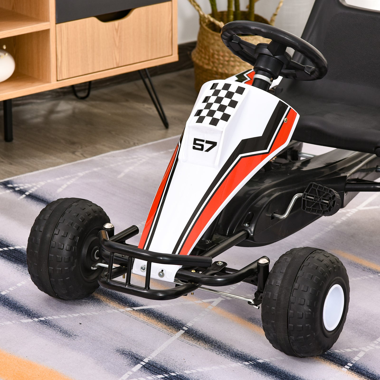 Racing-style Pedal Go Kart W/brake, Gears, Steering Wheel