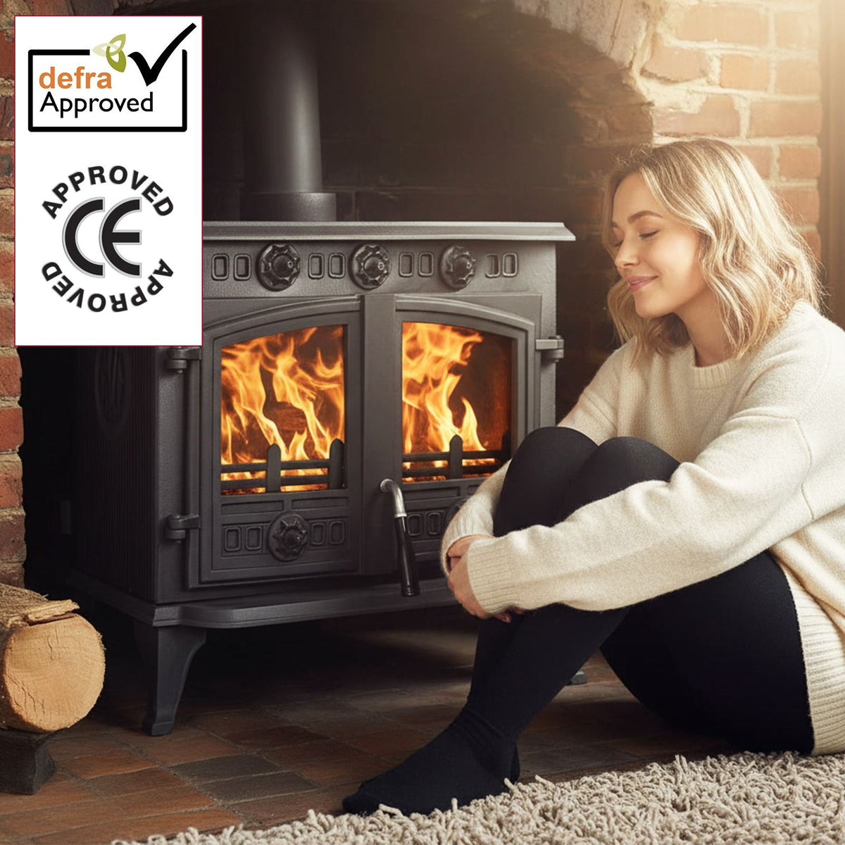 Cast Iron Wood And Charcoal Burning Stove | 10kw | Cast Iron