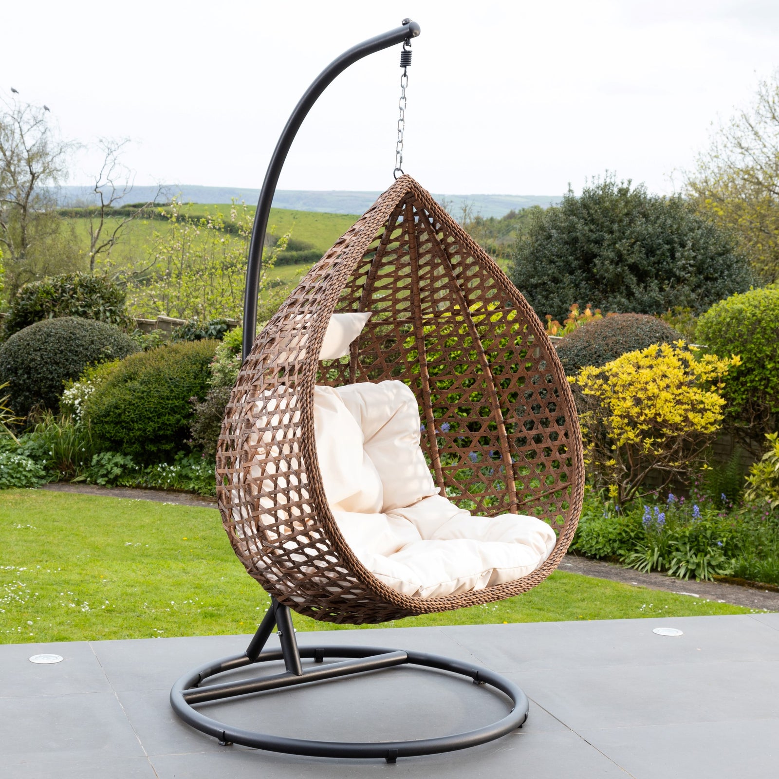 Henley Swing Egg Pod Chair | Cream