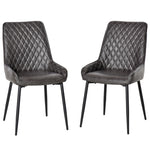 Retro Pu Leather Dining Chairs, Side Chairs