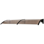 Outdoor Curved Window Canopy, 0.8x2m | Brown