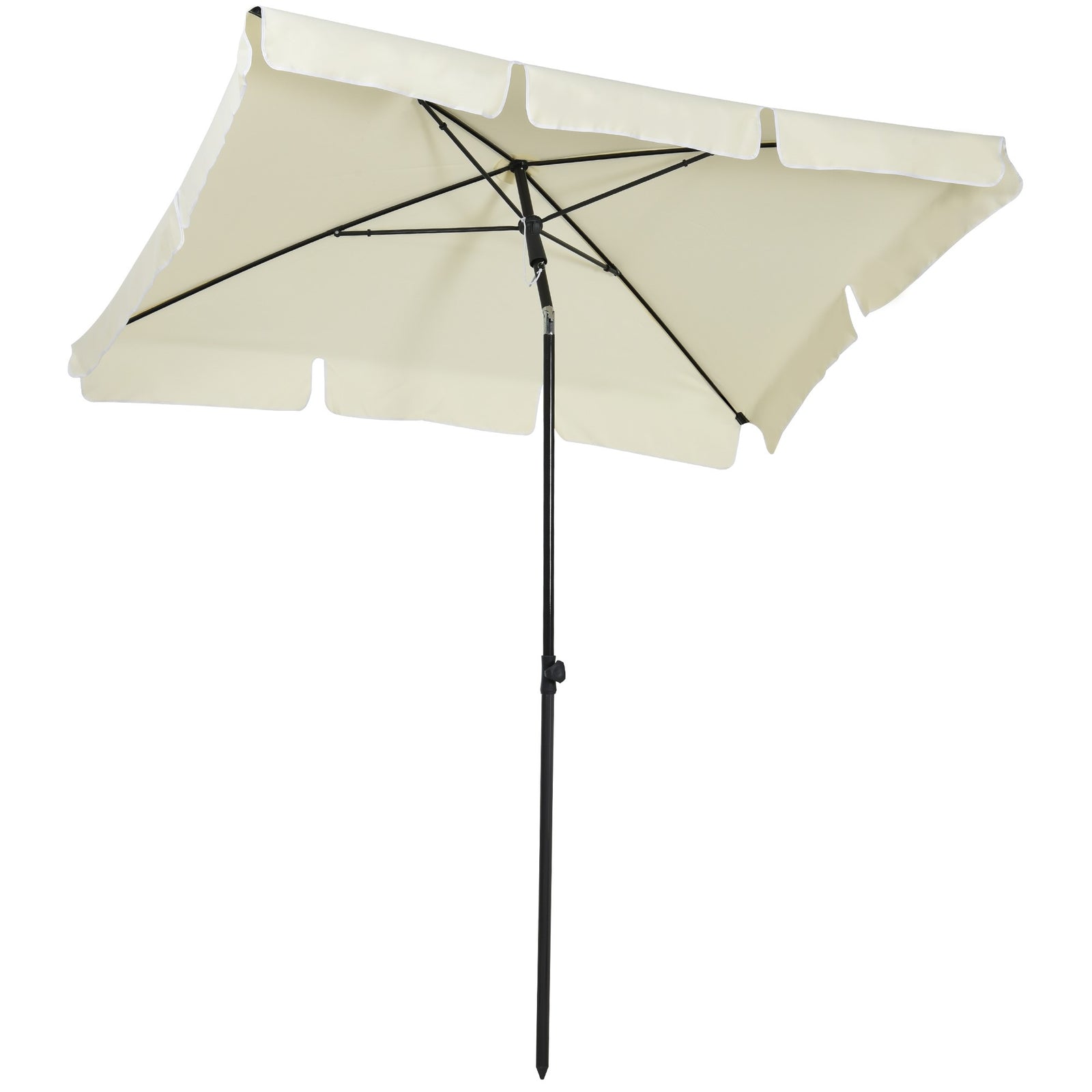 Aluminium Sun Umbrella 2x1.3m Parasol | Cream