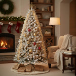 Festive Christmas 6ft Frosted Full White Fir Tree