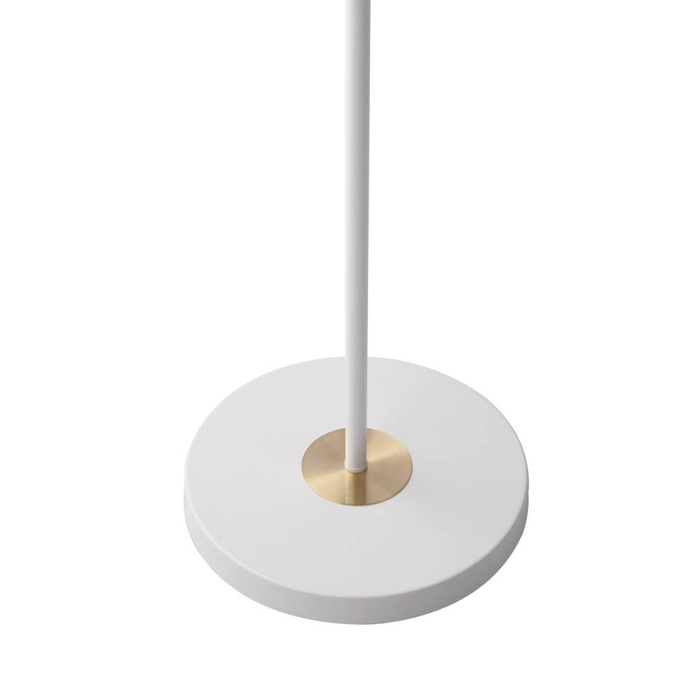 Modern Minimalist Floor Lamp With Adjustable Shade, Gold Accents，sleek Iron Design For Study | White