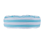 Striped Pleated Round Floor Cushion | 40cm x 40cm | Blue