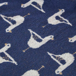 Seagull Pattern 100% Cotton Hand Towel | Hand Towel | Navy Blue