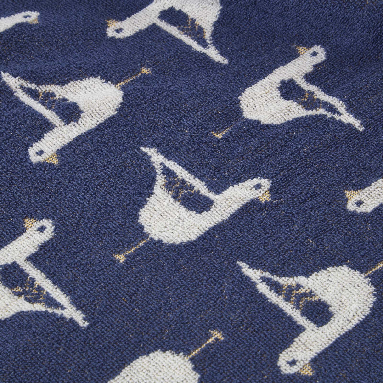 Seagull Pattern 100% Cotton Hand Towel | Hand Towel | Navy Blue