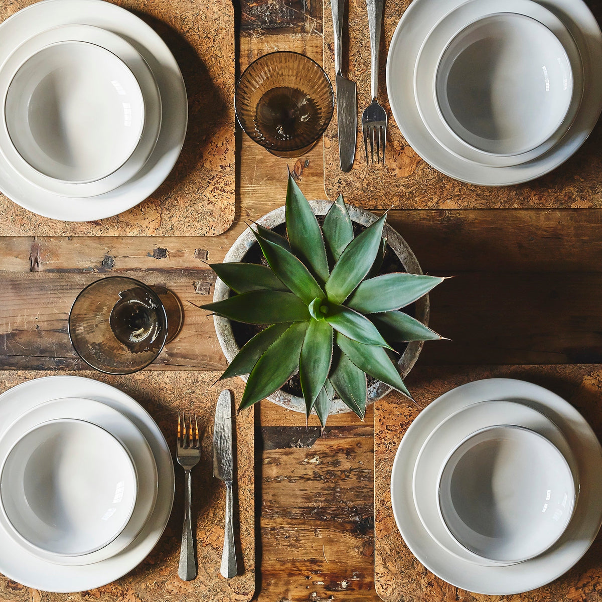 Nordic Stoneware Dinner Set | 16 Piece | White