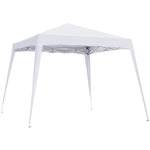 Slant Leg Pop Up Gazebo With Carry Bag, Height Adjustable | White