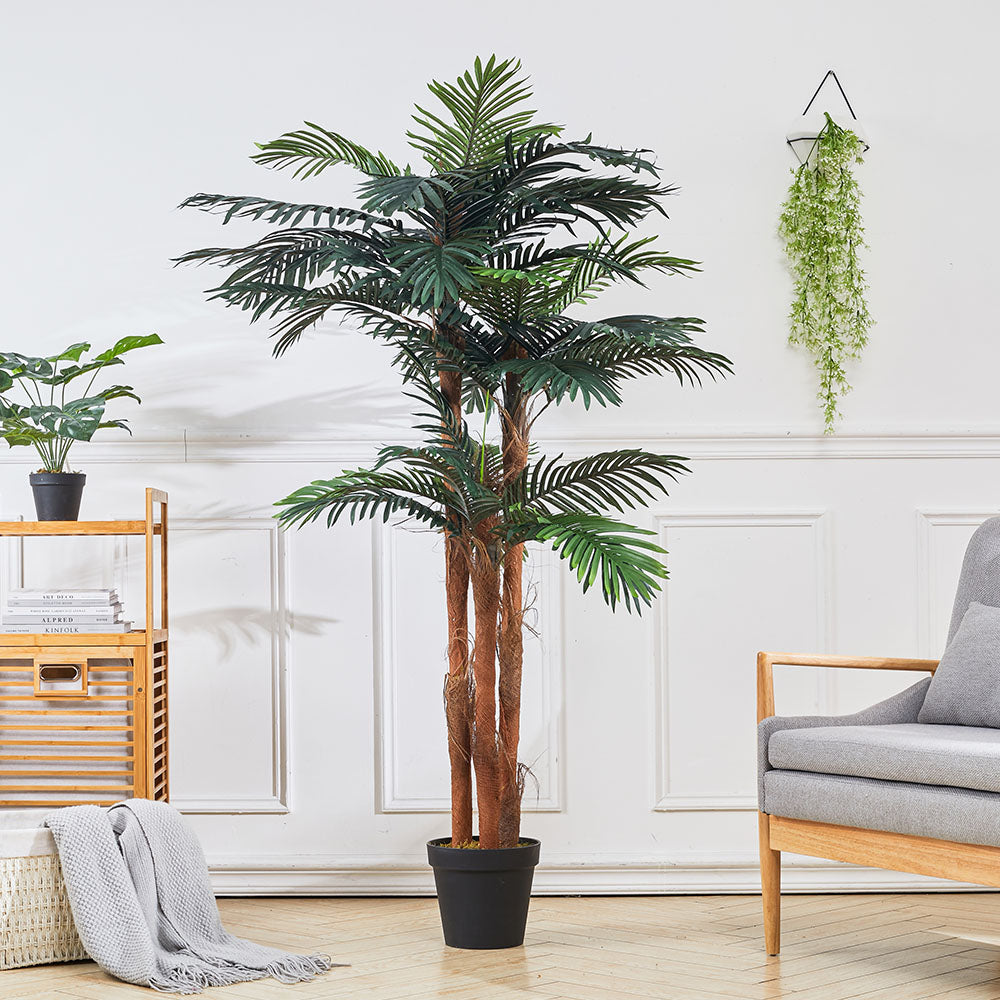 180cm H Large Artificial Palm Tree Fake Plant In Pot