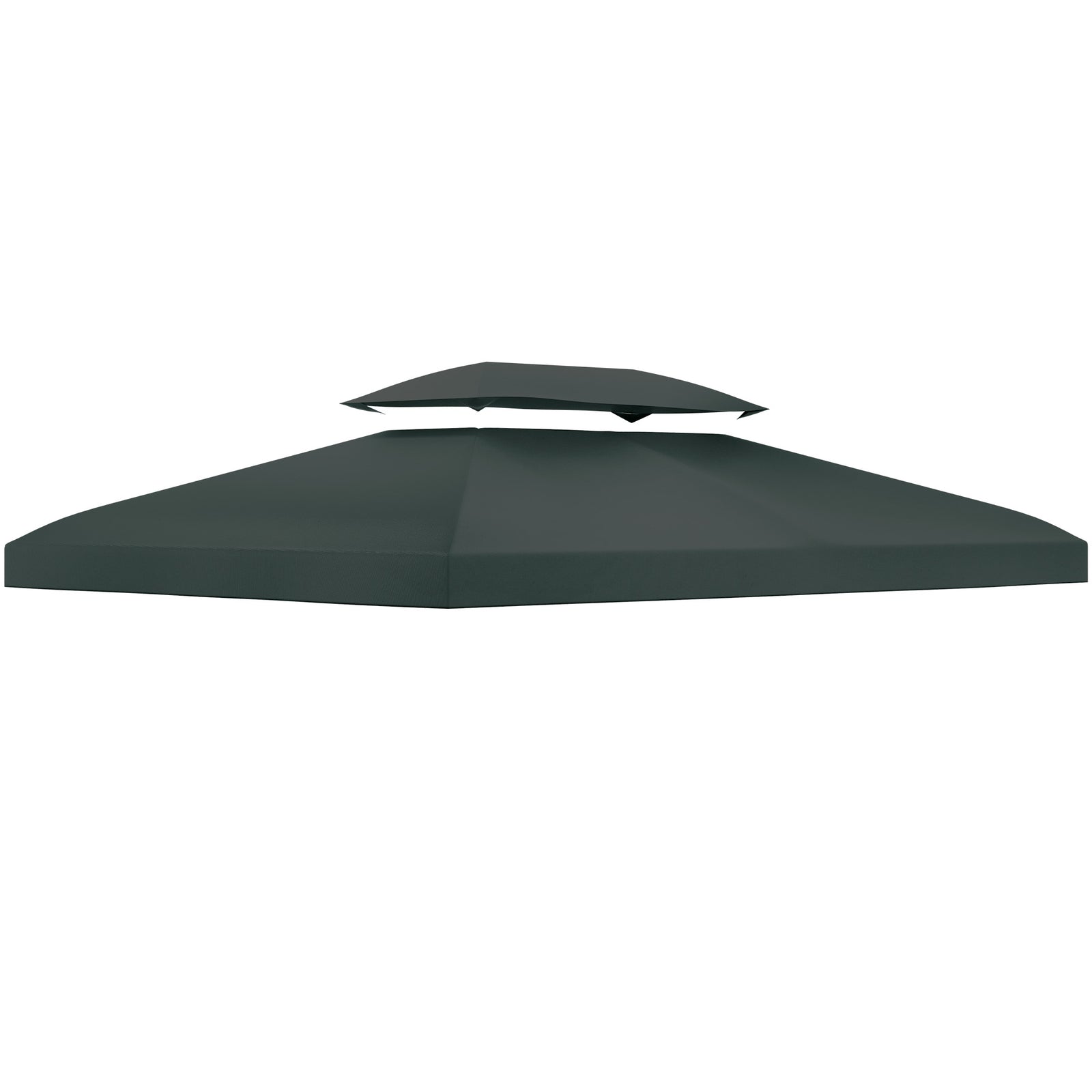 3x4m Gazebo Replacement Roof Canopy 2 Tier Top Uv Cover | Charcoal Gray