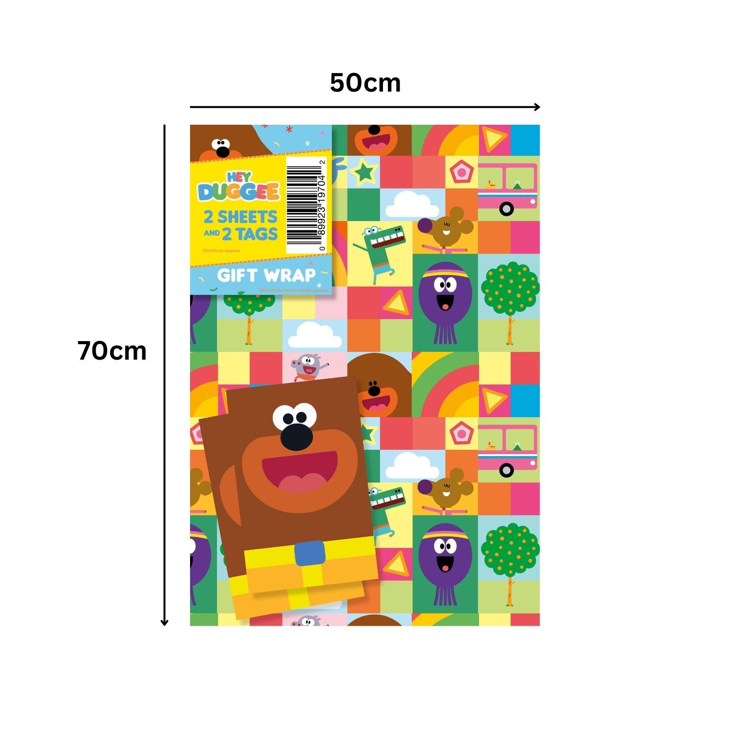 2 Sheets & 2 Tags Wrapping Paper
