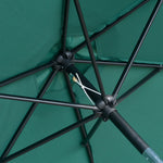 2.6m Patio Umbrella With Tilt Crank | Green