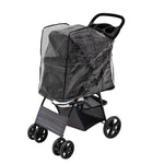 Pet Stroller With Rain Cover | Tartan