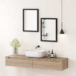 30 X 40 Cm Wall Bathroom Mirror, Vanity Mirror, Set Of 2 | Black
