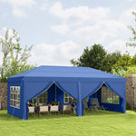 3 X 6 M Pop Up Gazebo With Sides And Windows | Blue