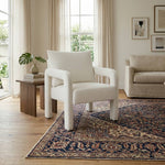 Teddy Fleece Upholstered Accent Chair With Lumbar Pillow