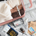 Medium 26" Hard Shell Check In Suitcase 8 Spinner Wheels Hold Luggage | Medium | Rose Gold