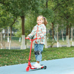 Electric Scooter For Kids 4-7, With Auxiliary Rear Wheels | Red