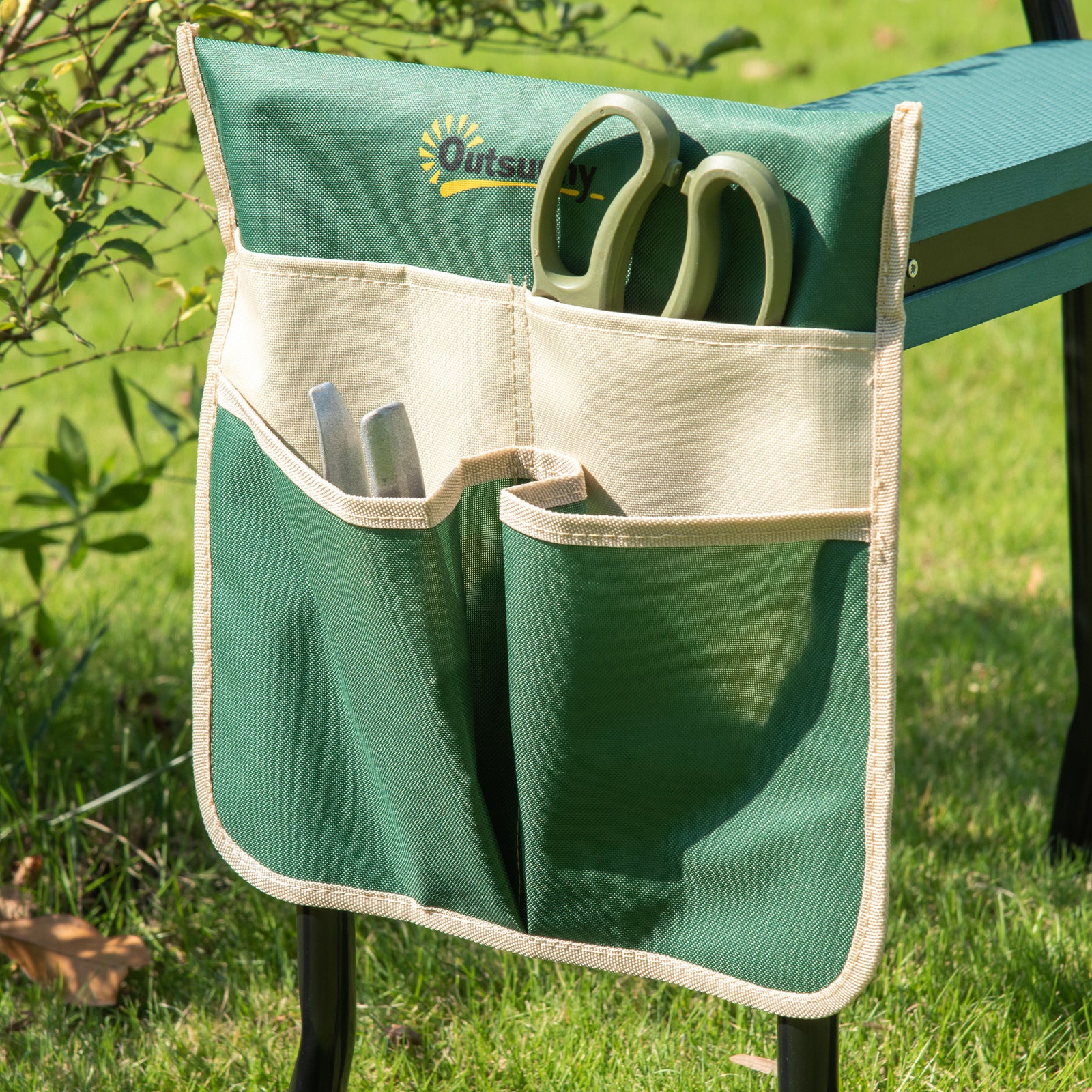 Foldable Steel Garden Kneeler Seat With Tool Bag