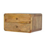 Oak-ish 2 Drawer Floating Bedside