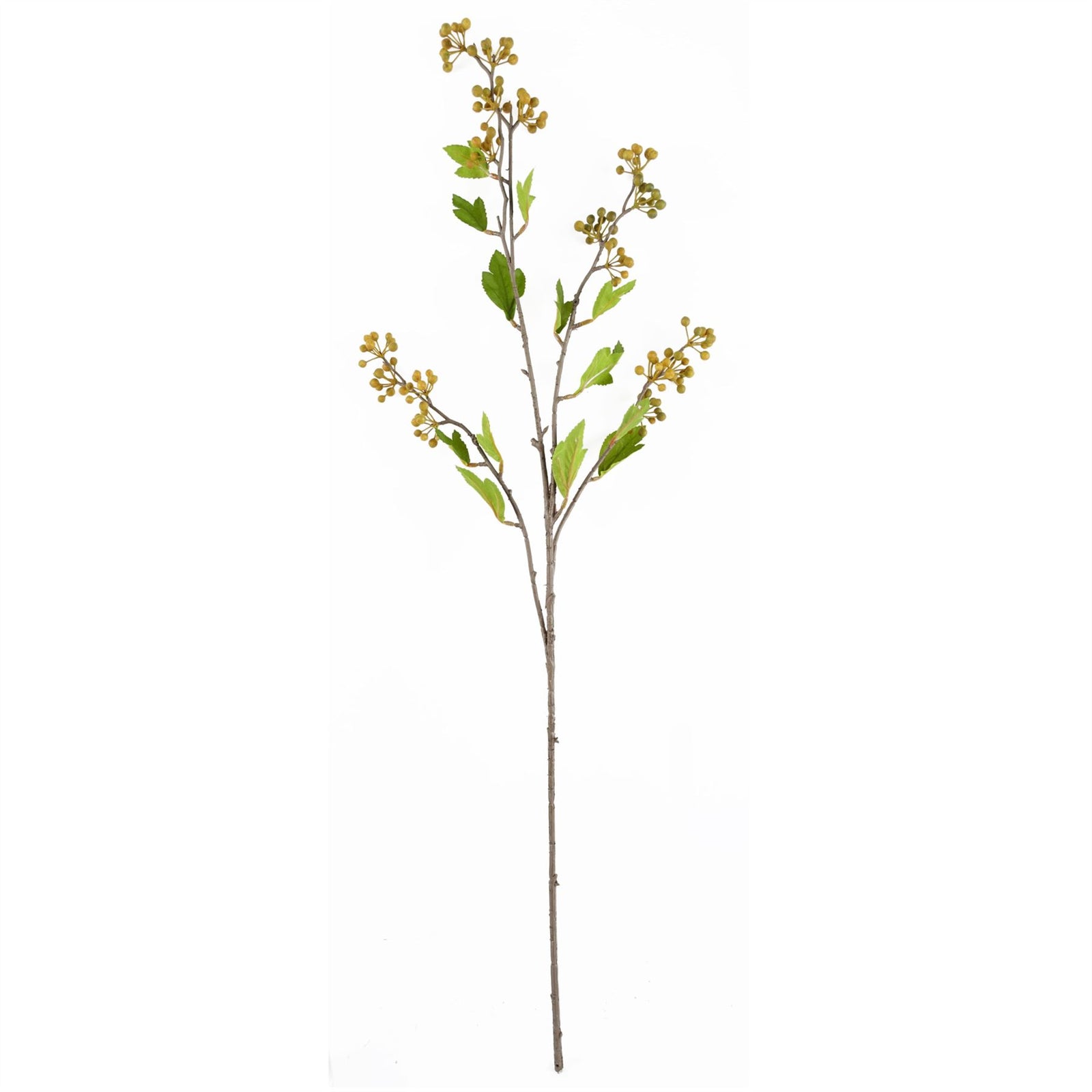 80cm Artificial Black Eucalyptus And Viburnum Arrangement Glass Vase
