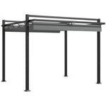 Retractable Pergola Canopy With Aluminium Frame | Medium | Dark Gray