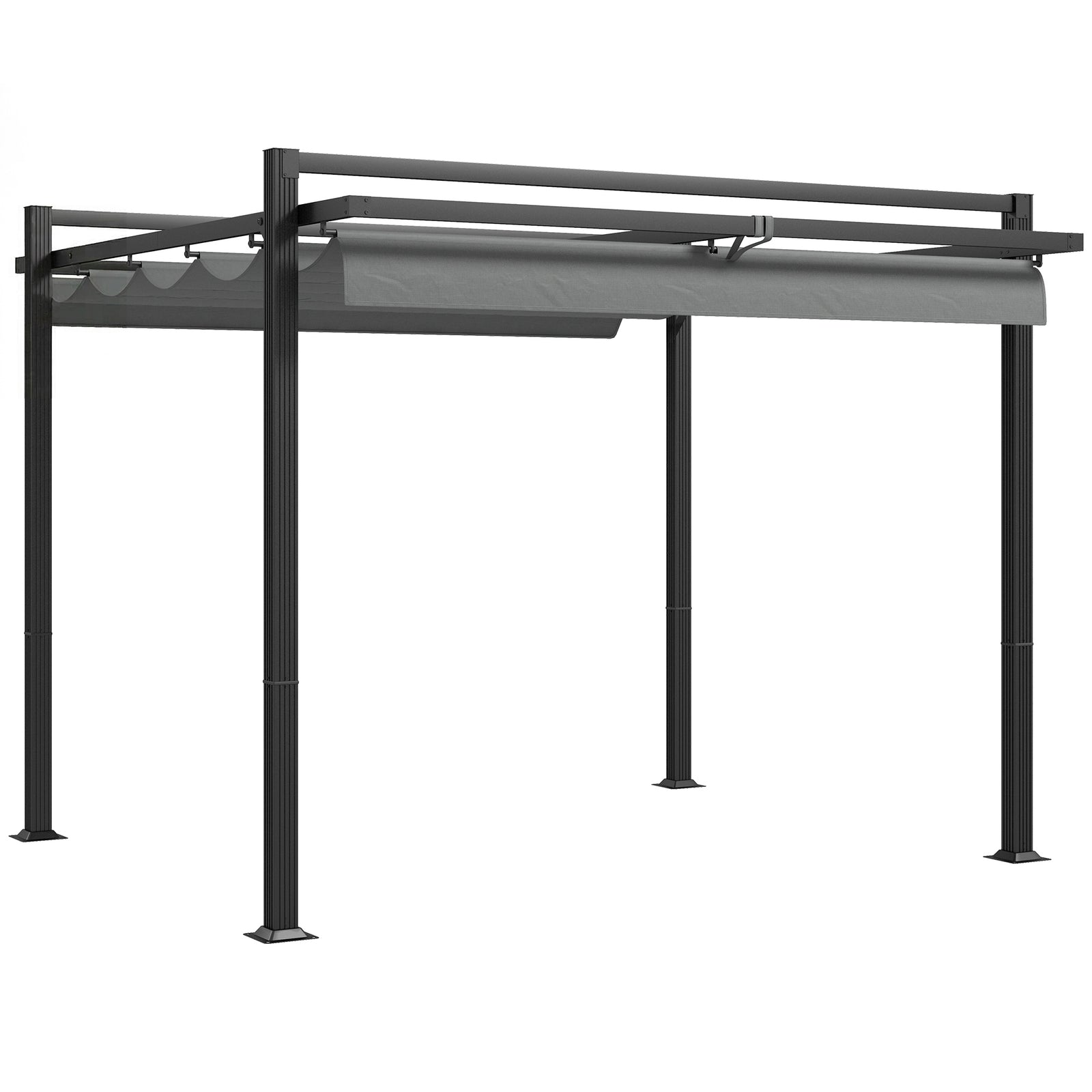 Retractable Pergola Canopy With Aluminium Frame | Medium | Dark Gray