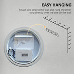 60x60/70x70cm Dimmable Bathroom Mirror With 3 Colours Led | Large | Silver