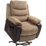 Power Lift Recliner Chair With Remote Control 2 Side Pockets | One Size | Brown