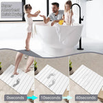 Stone Dish Drying Mat 60cm – Foldable Non-slip Diatomite Kitchen Drainer 40x30cm | White