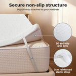 Mattress Topper Memory Foam Bamboo Charcoal Washable Cover | Single | White