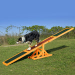 Wooden Pet Seesaw For Big Dogs With Anti-slip Surface, 180 X 30 X 30cm | Brown