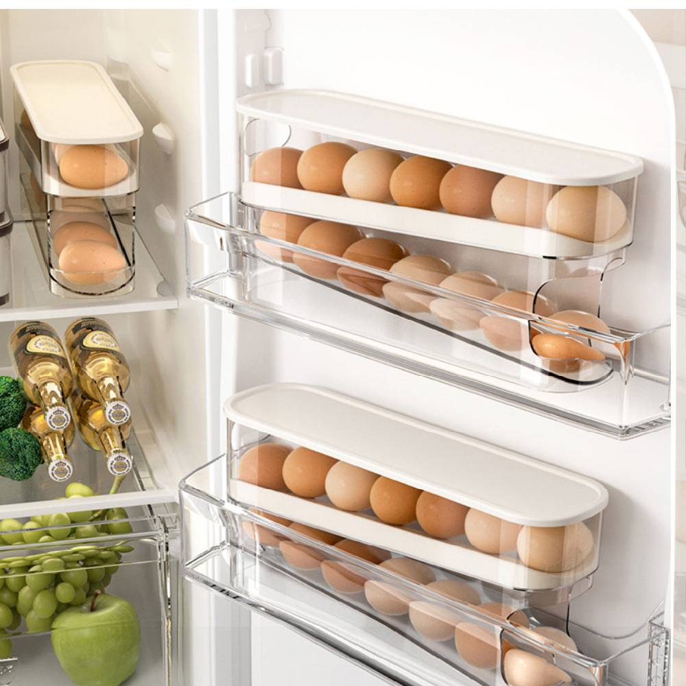 2-layer Scrolling Egg Holder Storage Rack